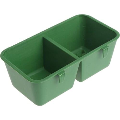 Double Bowl Bird Feeder Cage Dual Water Drink Eating Device Parrot Pigeon Trough