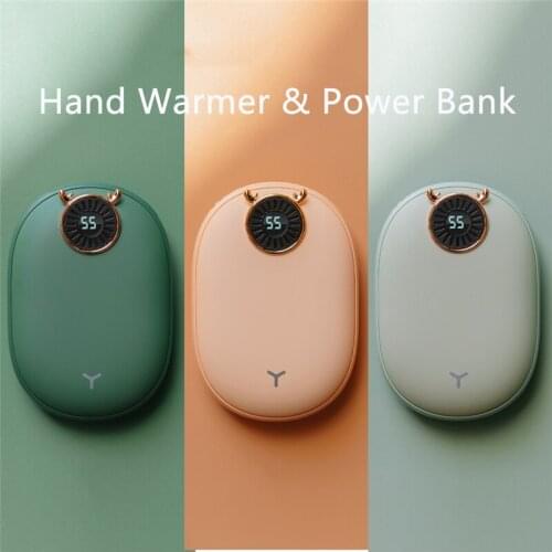 Hand Warmer Heater Poverbank 10000mAh Mini Powerbank Portable Charger for Samsung iPhone Xiaomi Power bank with Digital Display