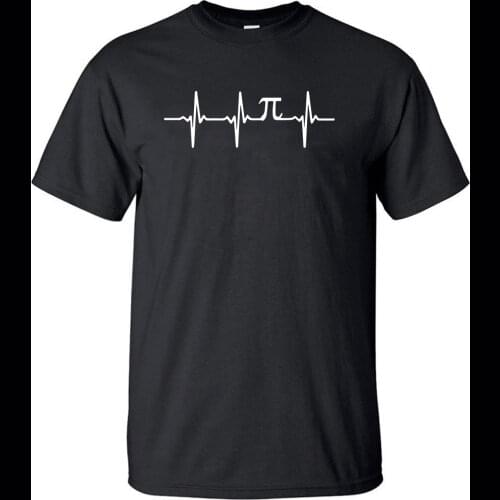 Heartbeat Only For PI Tshirt Men T Shirt Funny Tshirts 2019 Summer Cotton Short Sleeve Black White Loose Harajuku T-Shirt Top