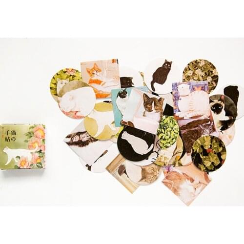 40pcs/pack cute Mini Cat Memo pad Stickers Posted It Kawaii Planner Scrapbooking Stationery Sticker Escolar School Supplies