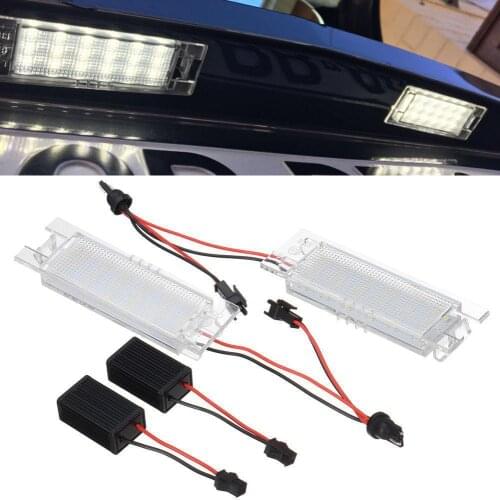 1Pair LED Rear Back License Plate Light 12V 6000K Car Light Accessory for Alfa Romeo 147 156 159 166 Brera Giulietta Mito Spider