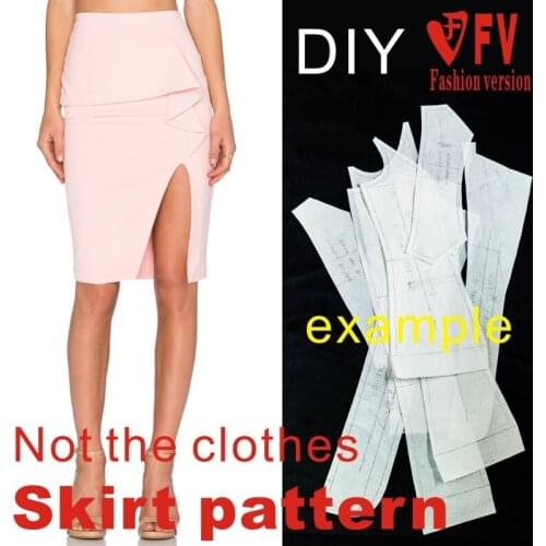 Sewing pattern womens bag skirt half skirt pattern 1:1 clothing design drawing BBQ-29