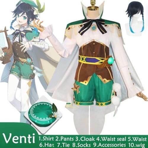 In stock DokiDoki-SR Game Genshin Impact Cosplay Halloween Venti Cosplay Genshin Impact Venti Weapon Cosplay PVC Harp Prop