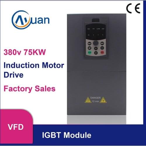 VFD 75kw 380V Vector Variable Frequency Inverter for Induction Motor Speed Drive Converter