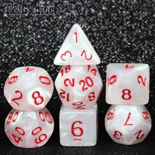 High Quality Glitter Effect 77pcs D&D Dice Set D4,D6,D8,D10,D10%,D12,D20 TRPG Games for DnD D4-D20 Multi Side BoardGame
