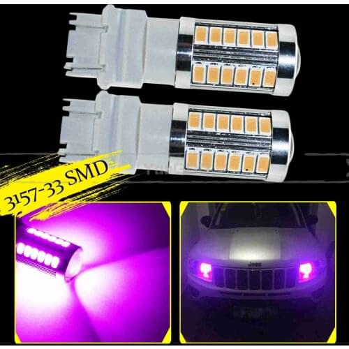 YaaGoo 3157 T25 5730Chip 33SMD LED Bulbs For Daytime Running Lights DRL Lamp Purple