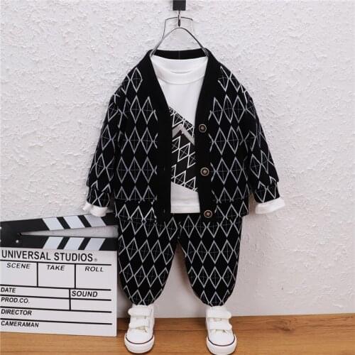 0-5 Year Spring Autumn Boy Girl Clothing Set 2021 New Fashion Active Coat+Shirt+Pant Kid Children Baby Toddler Boy Girl Clothing