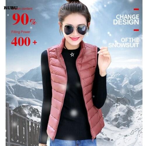 Winter Jacket Women Vest 100% White Duck Down Vest 2016 Winter Vest Women Sexy Lovers Slim Short Jackets Parka Plus XXXL