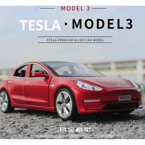 1:32 Tesla Model 3 Die Cast Car Toys For Children Diecasts & Toy Vehicles Alloy Car Model Kids Boys Birthday Christmas Gifts