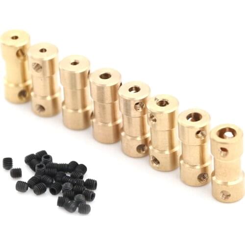 1Pcs 8Sizeb Brass Flexible Motor Shaft Coupling Coupler Motor Transmission Connector Drive Shaft 2mm 5 Connectors Boat Rc C22