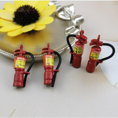 10Pcs/Lot Simulation Metal Alloy Miniature Fire Extinguisher Fire Extinguisher Accessories Diy Earrings Earrings Jewelry
