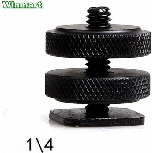 2pcs 1/4" male Camera Screws Double layer Adapter screw to hot shoe base