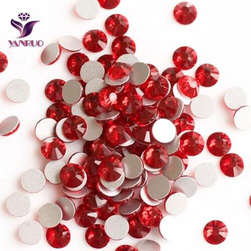 2028NoHF Siam Color 4.6-4.8mm 1440pcs/pack Non Hot Fix SS20 Rhinestones 3D Design Nail Art Crystals and Stones