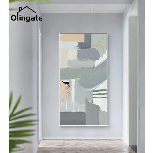 Abstract Fresh Colorful Artwork Wall Painting Nordic Simple Canvas Poster One Piece Wall Art Home Decor for Drawing Living Room