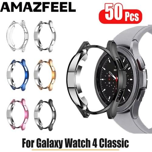 50Pcs/Pack Watch Case For Samsung Galaxy Watch 4 Classic 42MM 46mm Protective Case Bumper Protector Cover TPU Galaxy Watch 4 46