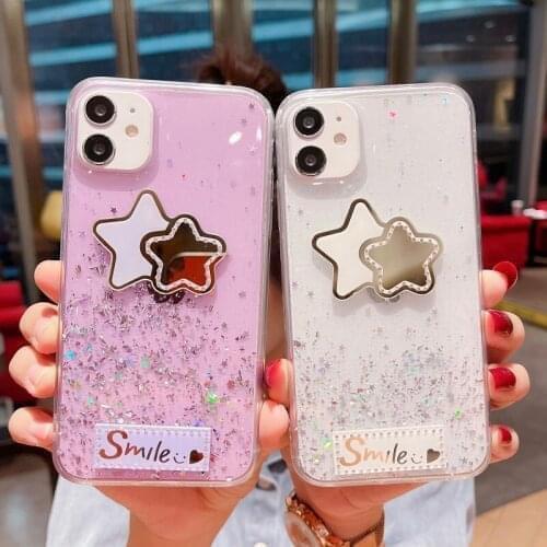 Gradient Flashing Diamond Star Phone Case For OPPO Find X3 X2 F19 F17 F15 F11 F7 F9 F5 F3 Pro Plus Lite Neo Transparent Cover