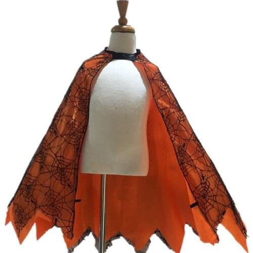 Kids Girls Boys Animal Spider Web Cloak Cape Fancy Dress Costume Witch Hat Skirt Halloween Children Stage Show Performance