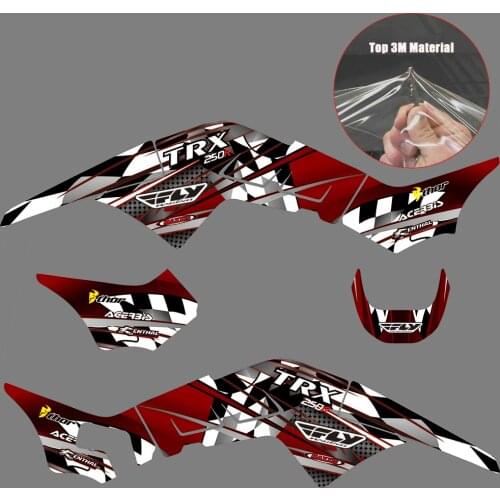 For TRX250R Decal Motorcycle Team Background Graphic Sticker for Honda TRX 250R 250 R