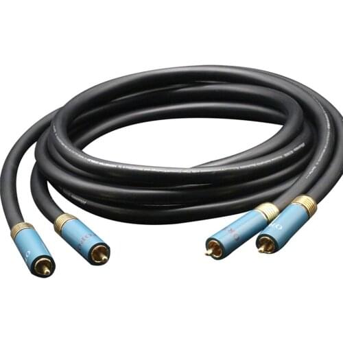 MONSTER 100 HIFI audio line 2 minutes 2 RCA silver-plated mixed signal line rca to rca audio cable