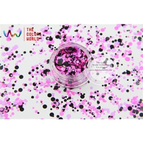 RFP321-183 Mix Colors Dot shapes round Glitter for nail art ,nail gel,makeup and DIY decoration