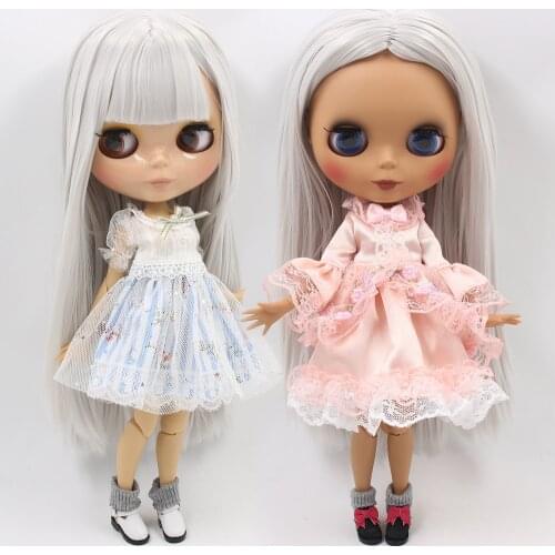 ICY DBS Blyth Doll No.BL1003 Grey Straight hair 1/6 bjd OB24 ANIME GIRL