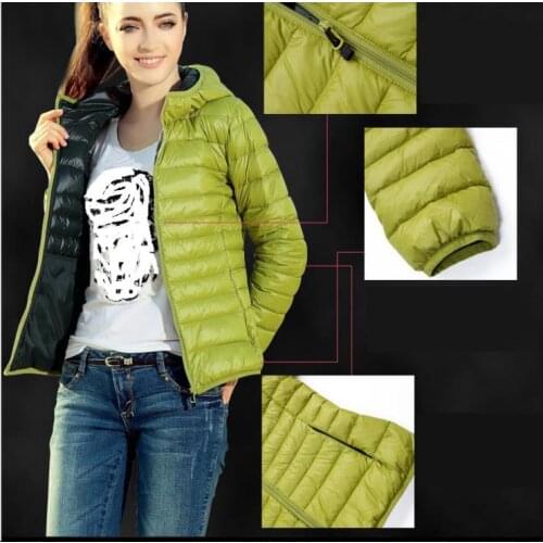 Jacket Women New Basic Jackets Fashion Zipper Thin Parkas Spring Winter Down Women Sexy Leisure Loose Long -Sleeved Cardigan