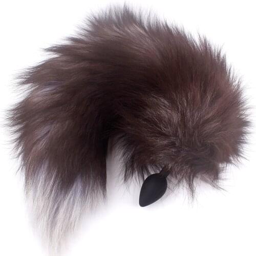 Fox tail Metal silicone small anal beads butt plug erotic gay BDSM cosplay party game insert slave Anus Sex toy for couple