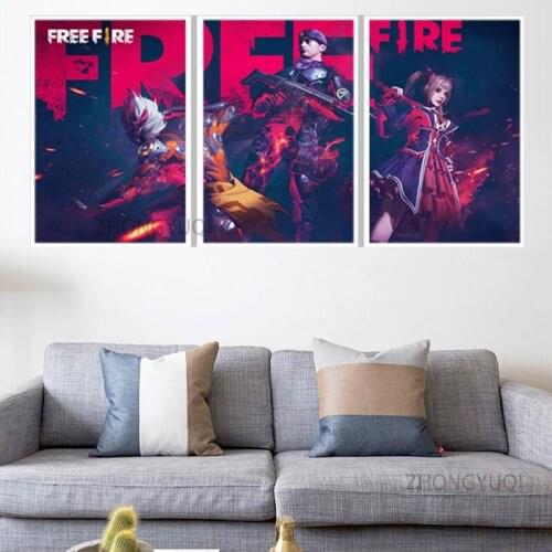 Home Decor Modular Canvas Garena Free Fire Game a living room Poster Home wall Canvas Painting
