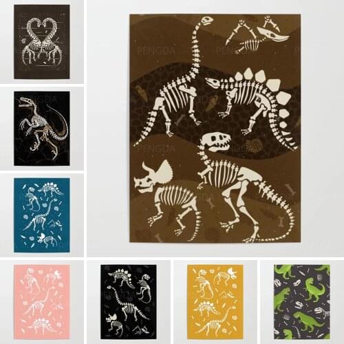 Hd Prints Picture Wall Artwork Dinosaur Fossils Modular Modern Painting Poster Canvas Animal Living Room Home Decoration Framed