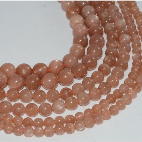 Natural Peach Moonstone Loose Round Beads 6mm,8mm,10mm