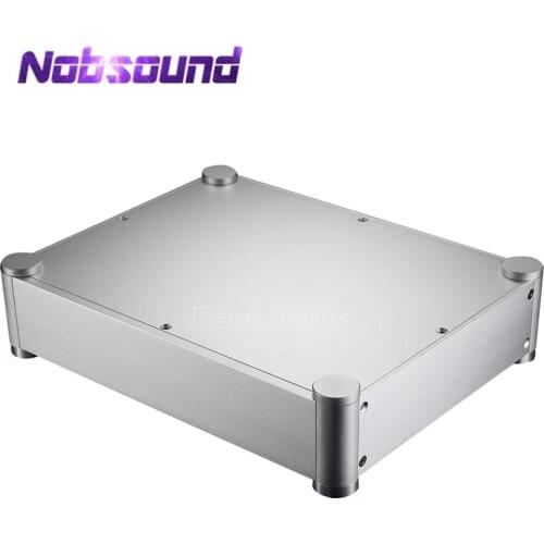 Nobsound Pre-Amplifier Box Headphone Amp Case DAC DIY Chassis Aluminum Enclosure Silver