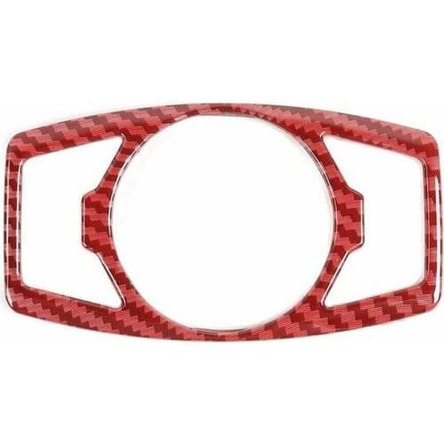Headlight Switch Cover Trim for Ford F150 & Mustang 2015 2016 2017 2018 2019 2020 Red Carbon Fiber Grain