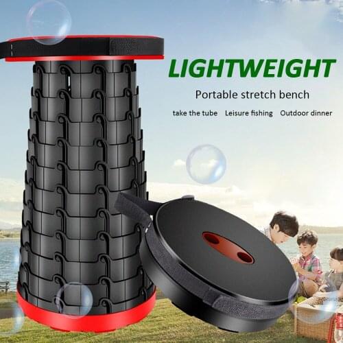 Portable Plastic Telescoping Stool Retractable Folding Garden Camping Stools Seat for Fishing Hiking Traveling Outdoor Activitie