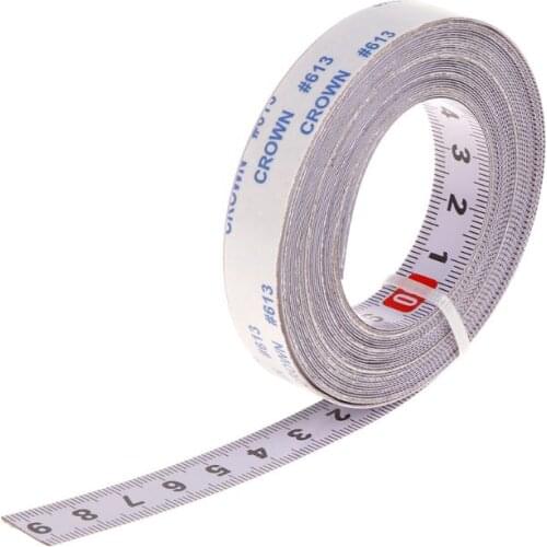 Adhesive Metric Scale Tape Measure Miter Saw Track Tape Measure Self Adhesive Backing Metric Steel Ruler 1 / 2 / 3 / 5M
