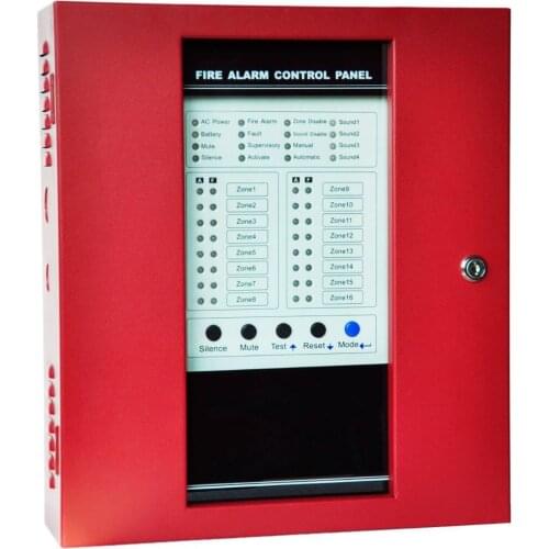 AC110V-220V Fire Alarm System 16 Zone Fire Alarm Control Panel Alarm Smoke Detector Work For Fire Alarm Control Panel