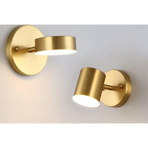 Nordic Simple Wall Lamp LED Decor Night Lights Golden Aisle Reading Lamp for Home Bedroom Bedside Light Background Decoration