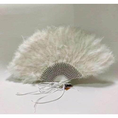 Custom Color Wedding Feather Hand Fan Handmade Bride Hand Held Photo Props Wedding Hand Held Fan Party Favors Abanicos De Mano