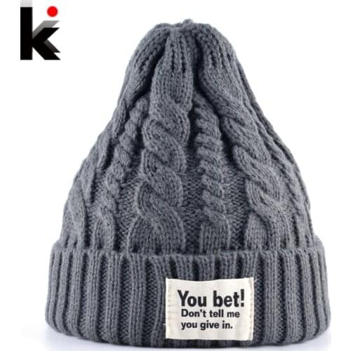 Knitted Skullies Beanies Caps Men and Women Autumn Winter Knitting Wool Bonnets Hat For Men Casual Unisex Gorros Touca Inverno