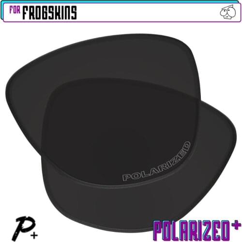 EZReplace Polarized Replacement Lenses for - Oakley Frogskins Sunglasses - Black P Plus