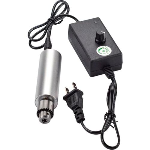 1PC 6V-24V Mini Electric Drill DIY 385 DC Motor w/ JT0 Chuck 24V Power Supply Power Tool