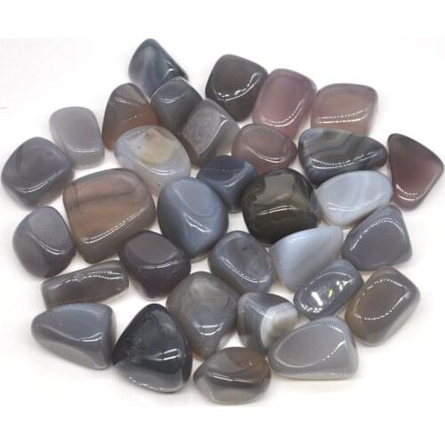 100g Natural Grey Agate Tumbled Stones Bulk Healing Crystals Reiki Polished Gemstones Gem Raw Aquarium Decoration Minerals