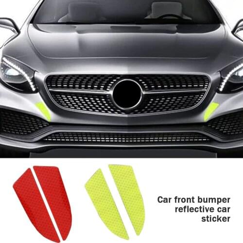 2Pcs/Set Car Reflector Protective Sticker Scratches Safety Warning Reflective Car Stickers Acessorio Para Carro Reflective Tape