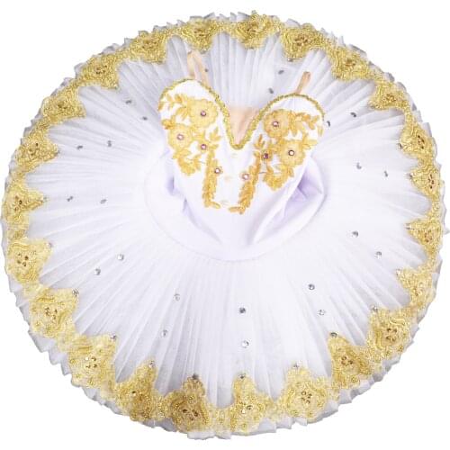 2020 White gold Tutu Ballet Swan Lake Dress Women Child Girls Professional Ballet Tutu Ballerina Dress Kids Girls Dance Wear