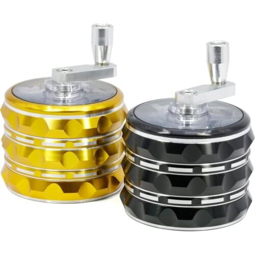 4 Layers Aluminum Alloy 63MM Pointed Pattern Polygonal Roller Grinder Open Window Smoke Spice Mill Herb Grinder wholesale 2020