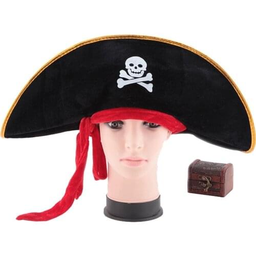 5pcs/lot Halloween Party Supplies Pirates Captain Hat Cosplay Costume Birthday Party Decorations Kids Adult Hat Freeshipping