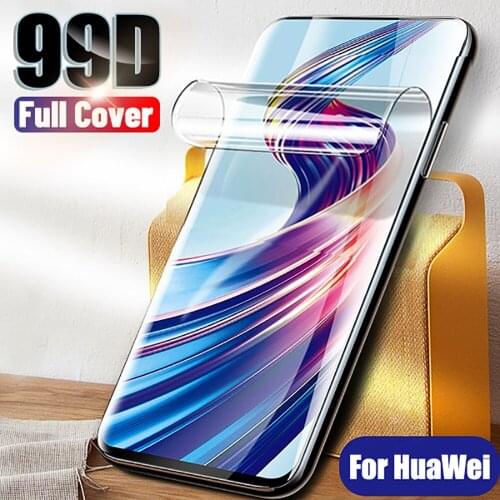 99D full cover for huawei p smart pro Z hydrogel film p smart plus 2019 2018 phone screen protector Not glass protective film