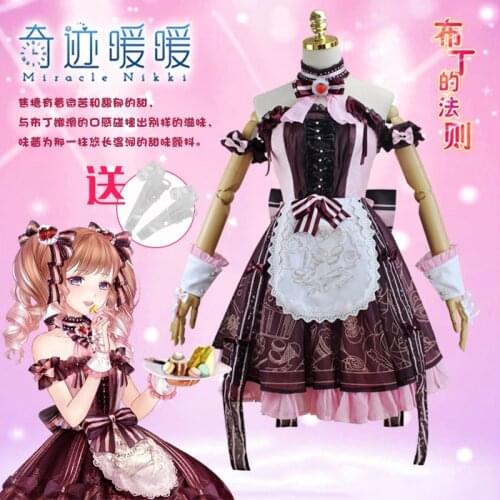 Anime Miracle Nikki The Rules of Pudding Lolita Maid Dress Lovely Uniform Cosplay Costume Women Halloween Free Shipping 2020 New