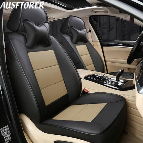 AUSFTORER Cowhide Leather Seat Covers for Mercedes-Benz CLS 350 500 300 260 320 Seat Cover Genuine Leather Car Seats Accessories