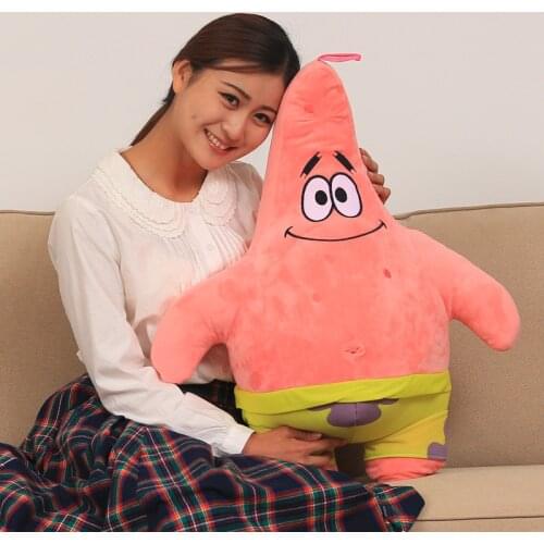 Big stuffed patrick star toy plush dark pink doll gift about 85cm 0318