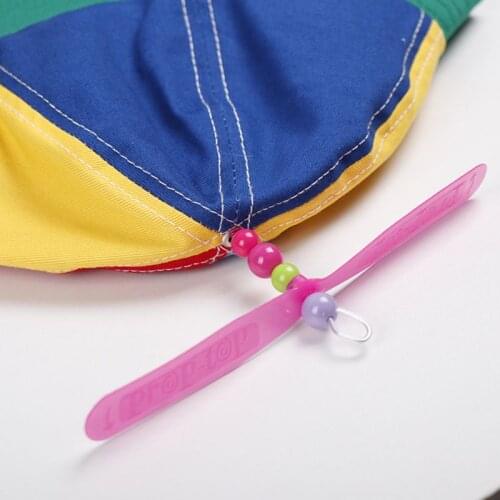 Children Kids Cotton Helicopter Propeller Bucket Cap Color Block Patchwork Dragonfly Beaded Summer Sun Protection Fisherman Hat